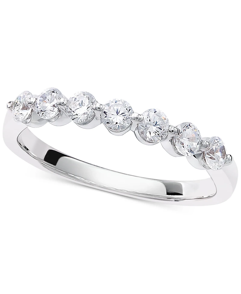 Diamond Seven Stone Band (1/2 ct. t.w.) 14k White or Yellow Gold