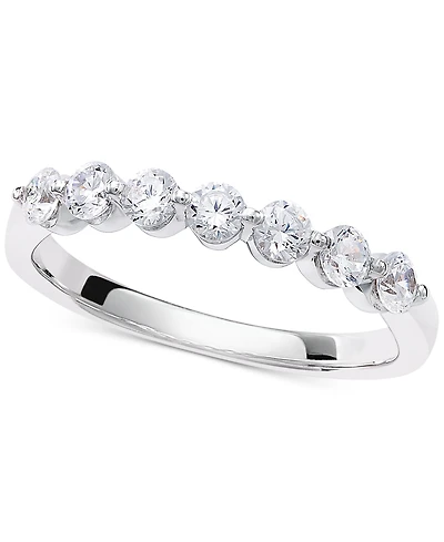 Diamond Seven Stone Band (1/2 ct. t.w.) 14k White or Yellow Gold
