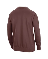 Men's Nike Garnet Phoenix Suns 2023/24 Authentic Standard Issue Travel Performance Pullover Sweatshirt