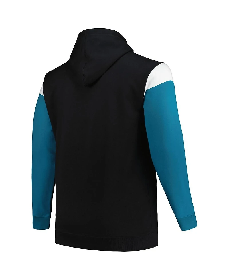 Men's Profile Black Jacksonville Jaguars Big and Tall Trench Battle Pullover Hoodie