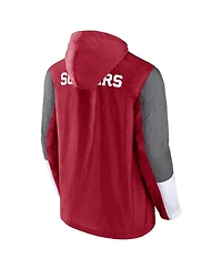 Men's Fanatics Crimson, Gray Oklahoma Sooners Game Day Ready Full-Zip Jacket