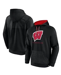 Men's Fanatics Black Wisconsin Badgers Defender Pullover Hoodie