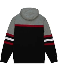 Men's Mitchell & Ness Black, Gray Chicago Blackhawks Head Coach Pullover Hoodie