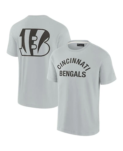 Men's and Women's Fanatics Signature Gray Cincinnati Bengals Super Soft Short Sleeve T-shirt