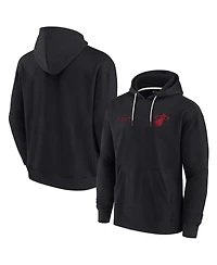 Men's and Women's Fanatics Signature Black Miami Heat Super Soft Fleece Pullover Hoodie