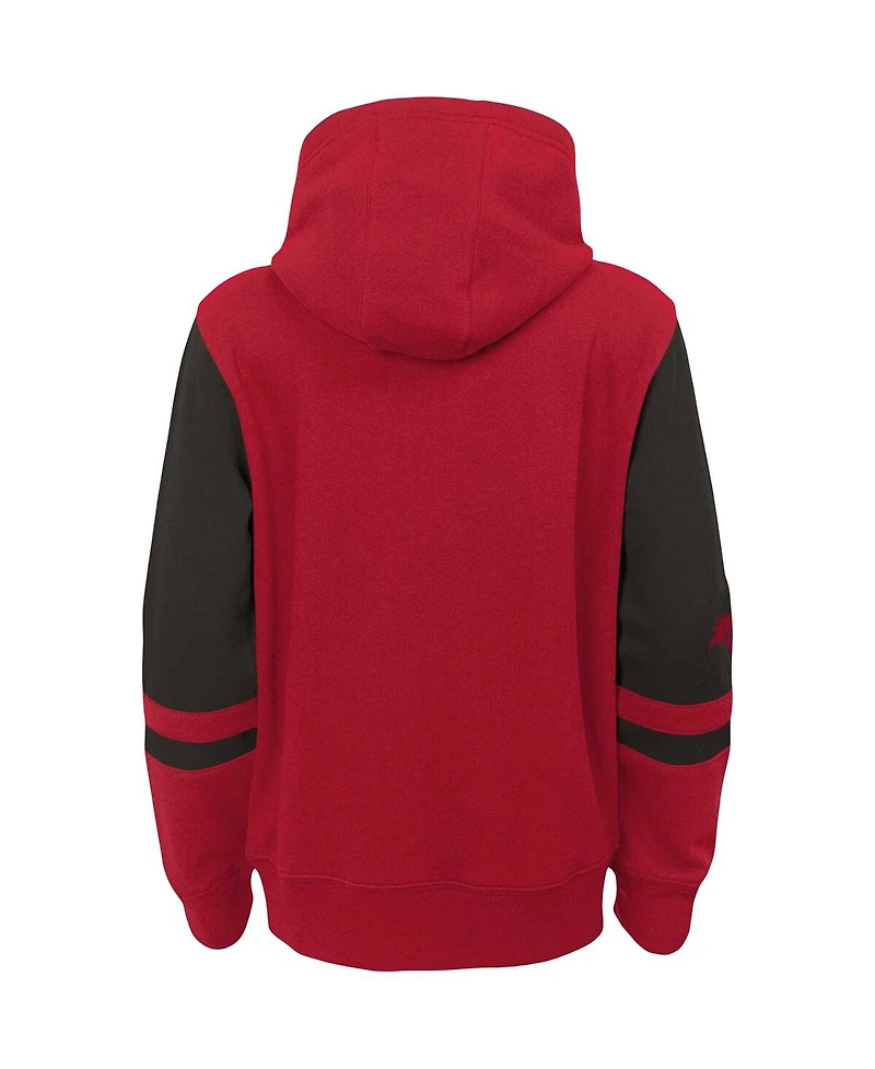 Preschool Boys and Girls Red Tampa Bay Buccaneers Stadium Color Block Full-Zip Hoodie