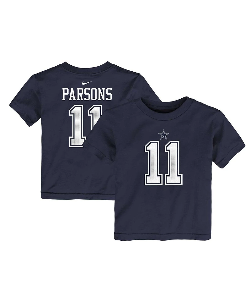 Toddler Boys and Girls Nike Micah Parsons Navy Dallas Cowboys Player Name Number T-shirt