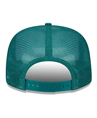 Men's New Era White, Green New York Jets Banger 9FIFTY Trucker Snapback Hat