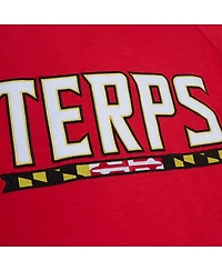 Men's Mitchell & Ness Red Maryland Terrapins Legendary Raglan Pullover Hoodie