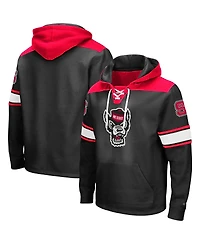 Men's Colosseum Black Nc State Wolfpack 2.0 Lace-Up Pullover Hoodie