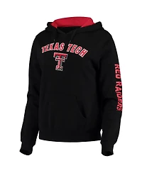 Women's Colosseum Black Texas Tech Red Raiders Loud and Proud Pullover Hoodie