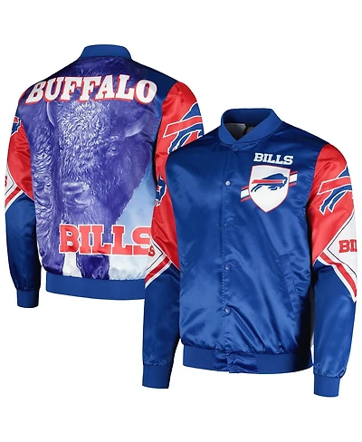 Men's Chalk Line Royal Buffalo Bills Fanimation Satin Full-Snap Jacket
