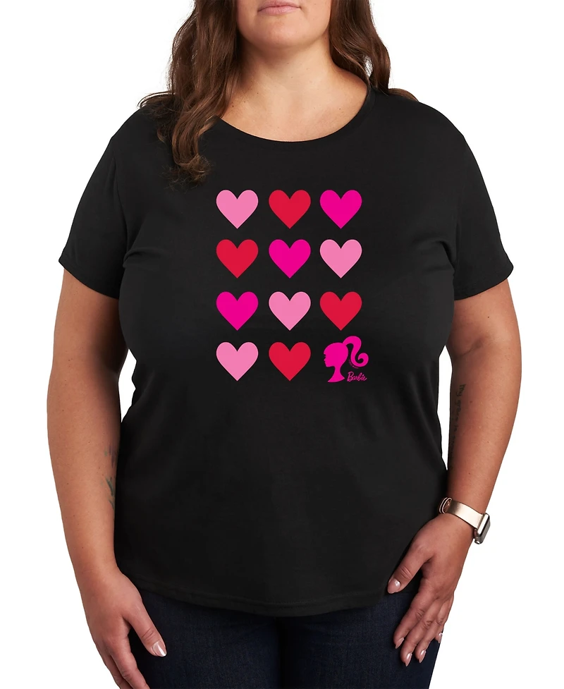 Air Waves Trendy Plus Barbie Valentine's Day Graphic T-shirt