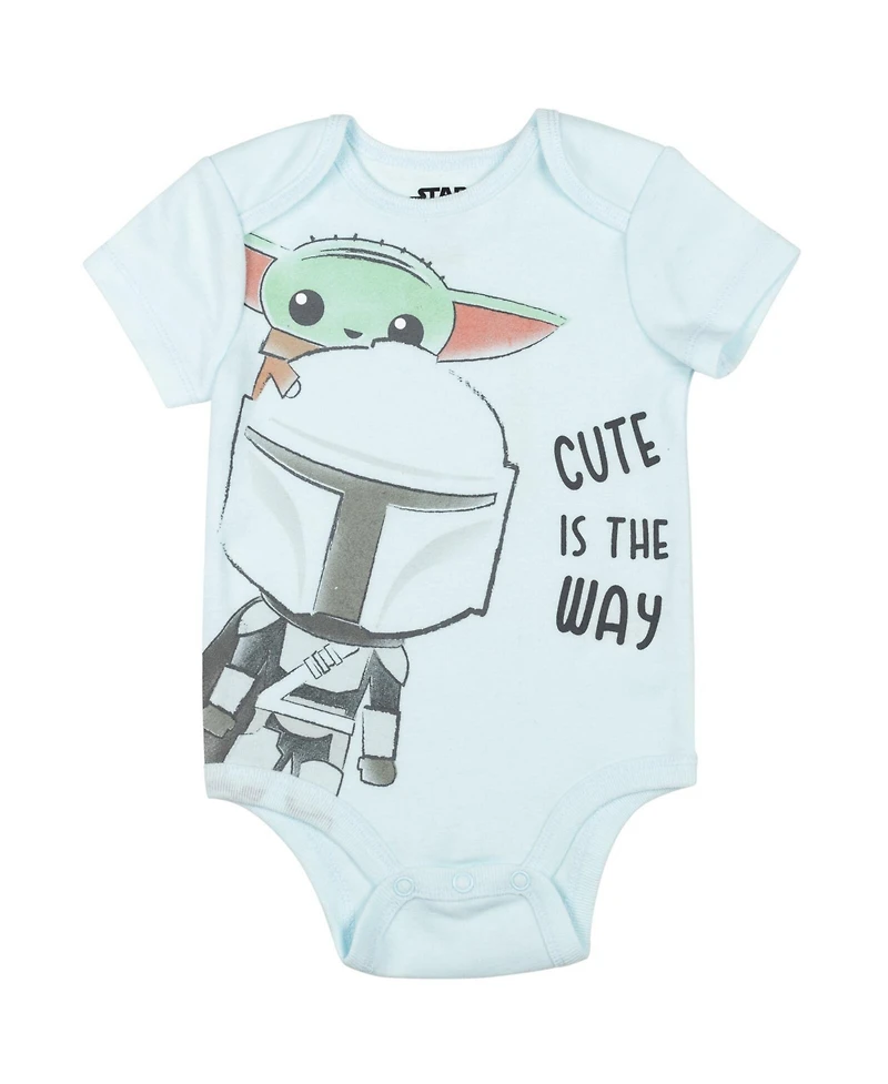 Star Wars Baby Boys Chewbacca C-3PO R2-D2 Darth Vader Yoda 5 Pack Short Sleeve Bodysuits