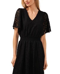 CeCe Women's Lace Batwing Sleeve Maxi Dress
