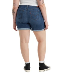 Levi's Trendy Plus Mid-Length Stretch Denim Shorts