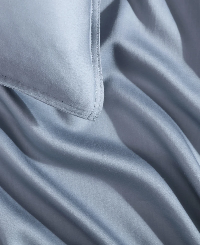 Closeout! Calvin Klein Organic Earth Solid Cotton Sateen 3 Piece Duvet Cover Set