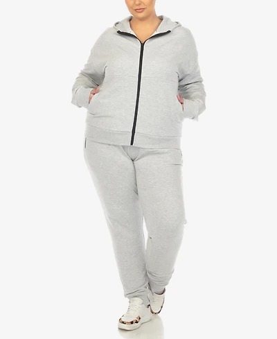 White Mark Plus Fleece Lined 2 Pc Tracksuit Set