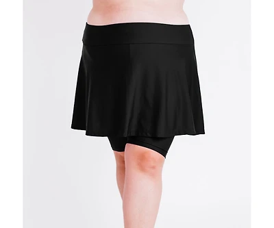 Calypsa Plus Midi Swim Skort
