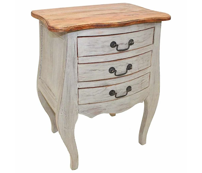 vidaXL Bedside Cabinet Solid Mahogany Wood 18.9"x13.8"x25.2"