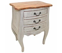 vidaXL Bedside Cabinet Solid Mahogany Wood 18.9"x13.8"x25.2"