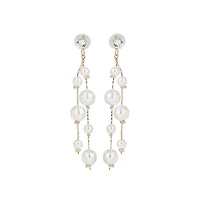 Sohi Women's White Drop Earrings