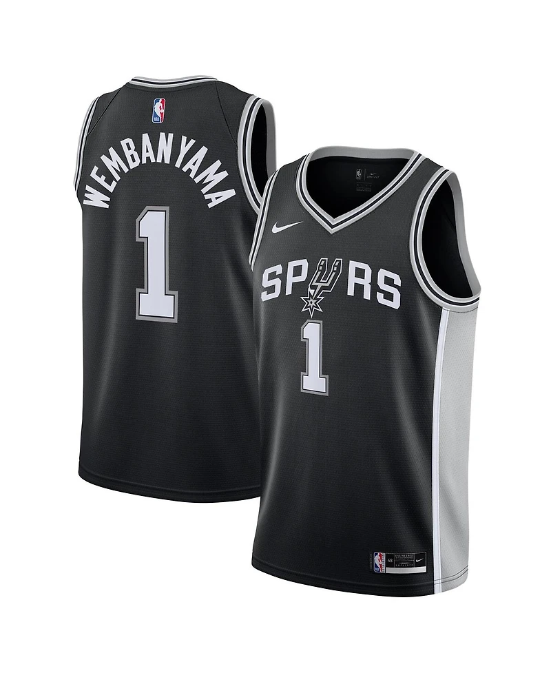 Big Boys Nike Victor Wembanyama Black San Antonio Spurs Swingman Jersey - Icon Edition