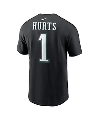 Men's Nike Jalen Hurts Black Philadelphia Eagles Player Name and Number T-shirt