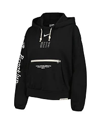 Women's Nike Black Brooklyn Nets Courtside Standard Issue Performance Pullover Hoodie