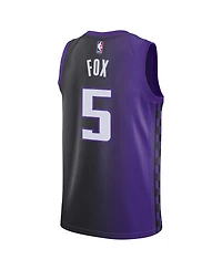 Men's and Women's Jordan De'Aaron Fox Purple Sacramento Kings Swingman Jersey - Statement Edition