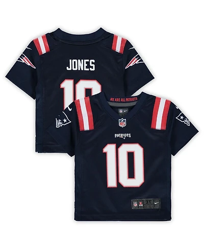 Toddler Boys and Girls Nike Mac Jones Navy New England Patriots Game Jersey