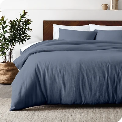Bare Home Linen Queen Duvet Cover Set