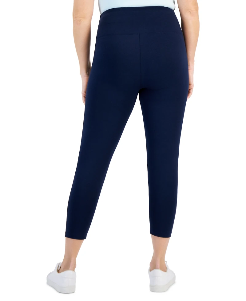 Style & Co Women's High Rise Cropped Pull-On Leggings, Created for Macy's