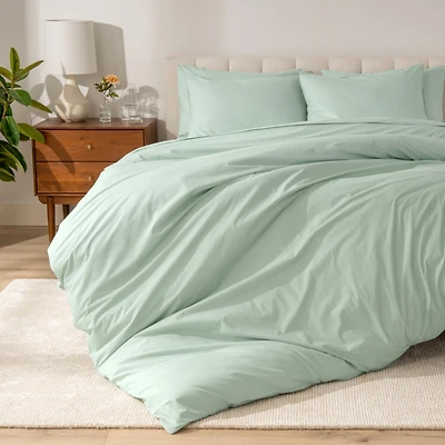 Bare Home Organic Cotton Percale Duvet Cover Set Twin/Twin XLong