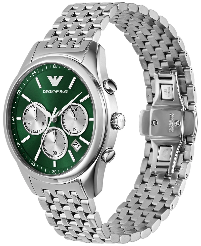 Emporio Armani Men's Chronograph Stainless Steel Bracelet Watch 41mm