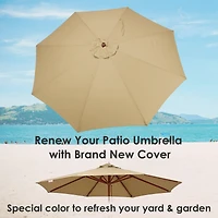 9 Ft Patio Umbrella Replacement Canopy Market Table Top Outdoor Beach Poolside