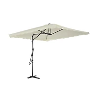 Garden Parasol with Steel Pole 98.4"x98.4" Sand