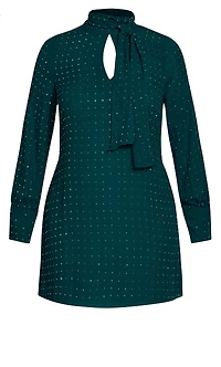 City Chic Plus Nailhead Tunic Top