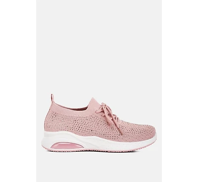 Women's elizha stud embellished lace up sneakers