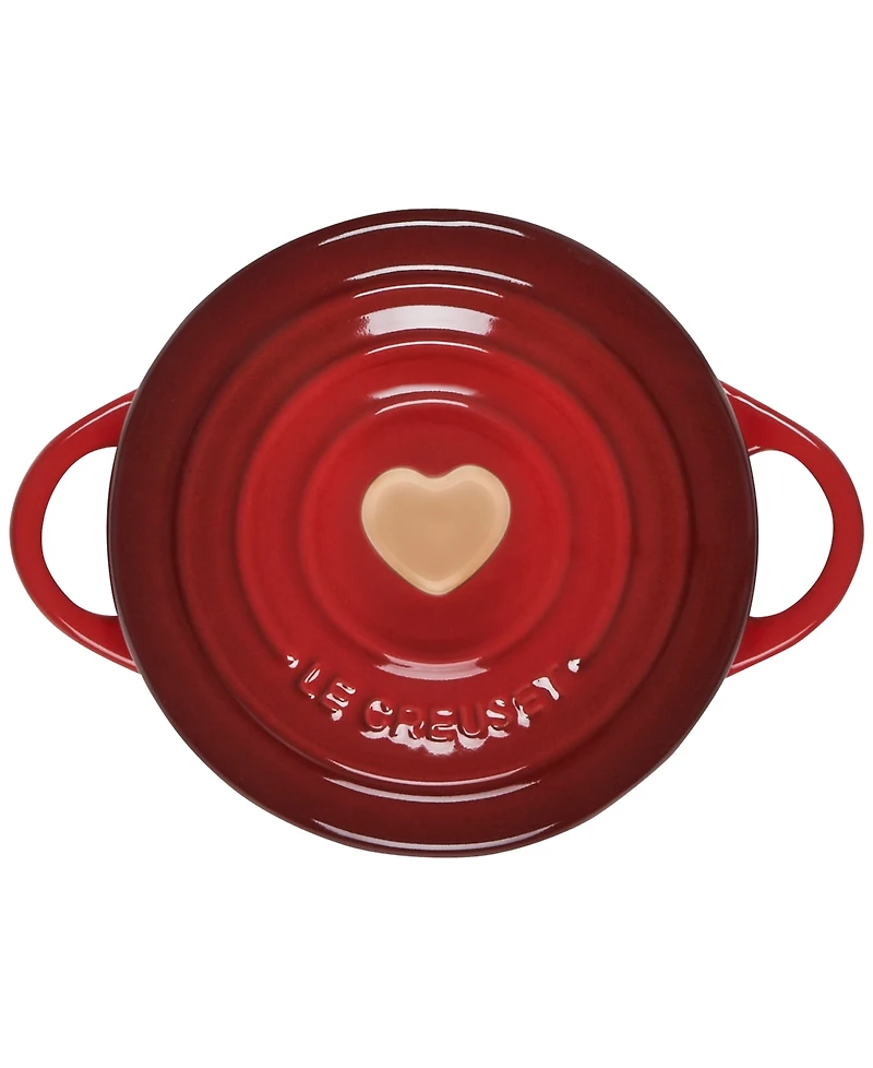 Le Creuset Figural Heart Collection Stoneware Mini Round Cocotte