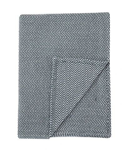 Melange Home Herringbone Cotton Blanket, King
