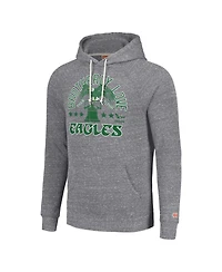 Men's and Women's Homage Gray Philadelphia Eagles Hyperlocal Raglan Pullover Hoodie