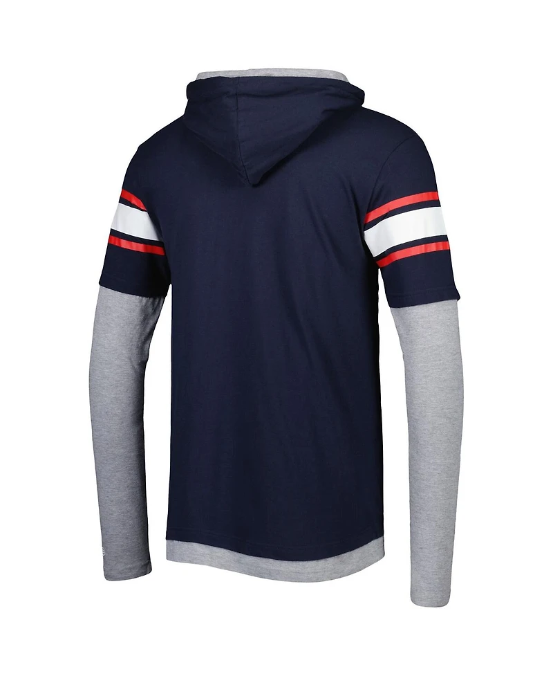 Men's New Era Navy New England Patriots Long Sleeve Hoodie T-shirt