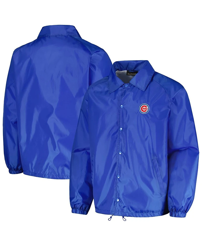 Men's Dunbrooke Royal Chicago Cubs Coach's Raglan Full-Snap Windbreaker Jacket