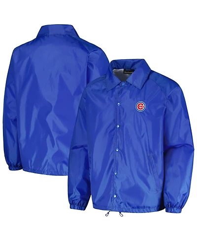 Men's Dunbrooke Royal Chicago Cubs Coach's Raglan Full-Snap Windbreaker Jacket