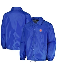 Men's Dunbrooke Royal Chicago Cubs Coach's Raglan Full-Snap Windbreaker Jacket