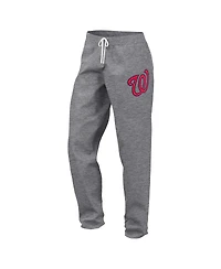 Women's Fanatics Gray Washington Nationals Legacy Pullover Hoodie and Sweatpants Set