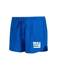 Women's Concepts Sport Royal, Red New York Giants Raglan Long Sleeve T-shirt and Shorts Lounge Set
