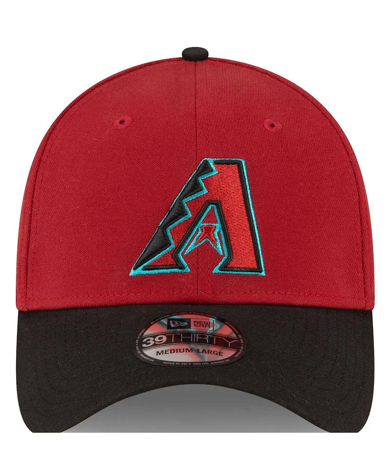 Men's New Era Red, Black Arizona Diamondbacks Team Classic 39THIRTY Flex Hat