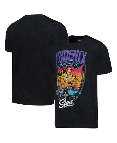Men's and Women's The Wild Collective Black Distressed Phoenix Suns Tour Band T-shirt